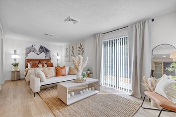 White couch in living room
